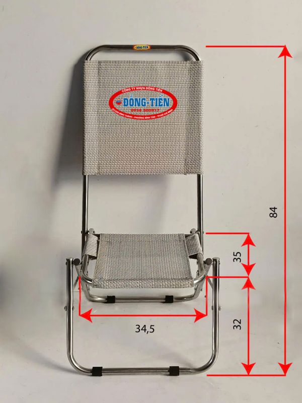 Ghế câu cá lưng cao - inox 201